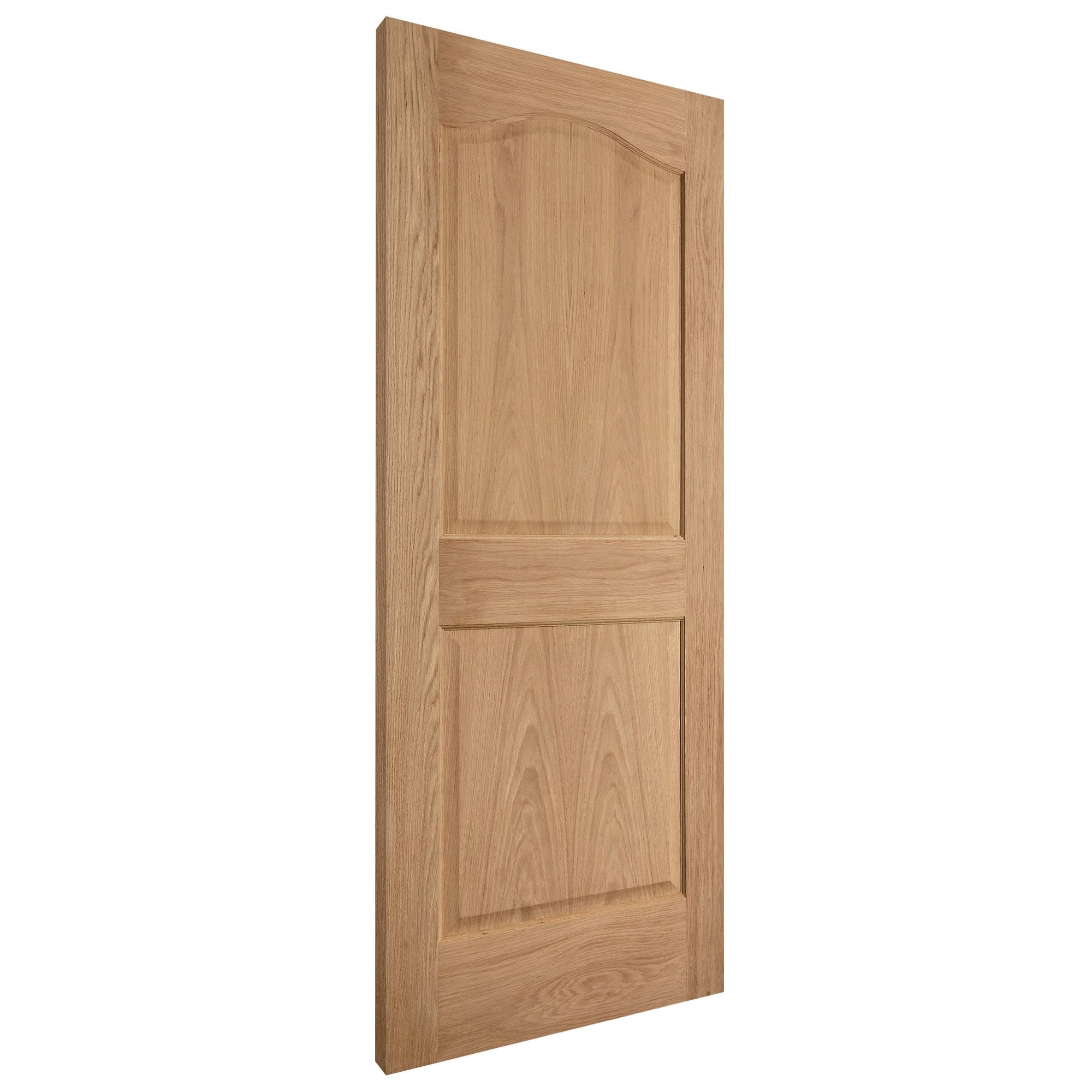 Jeld-Wen White Internal Unfinished Oak 2 Panel Arch Top Door