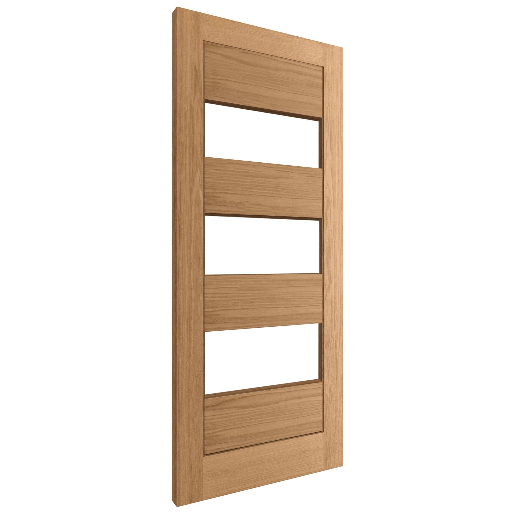 White Oak Internal 4 Panel Horizontal Oregon 4 Light Clear Glass Door (121814)