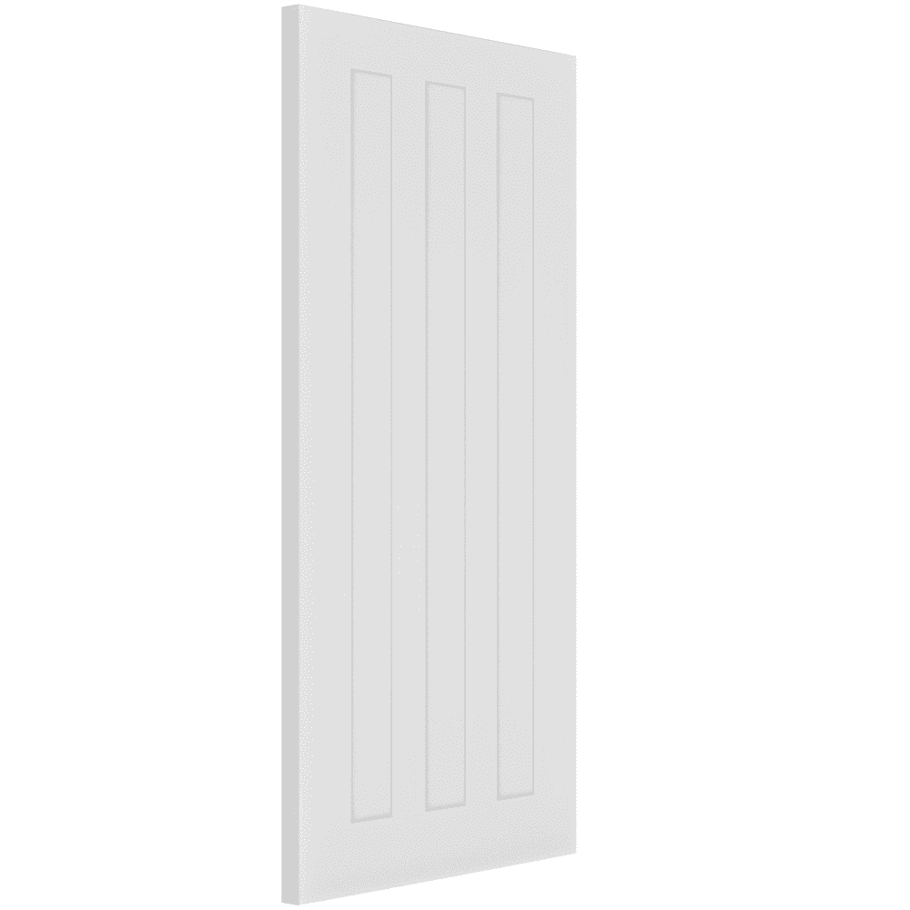 B-Grade White Internal Primed Chester 3 Panel Door (124178)