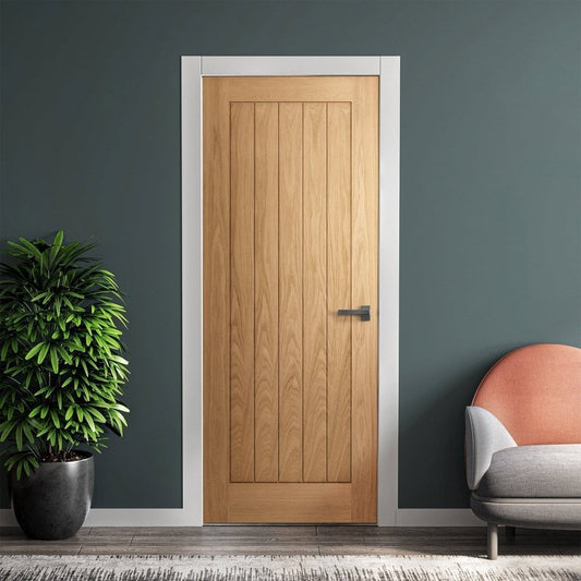 B-Grade White Oak Internal Unfinished Oregon Cottage FD30 Fire Door (124179)