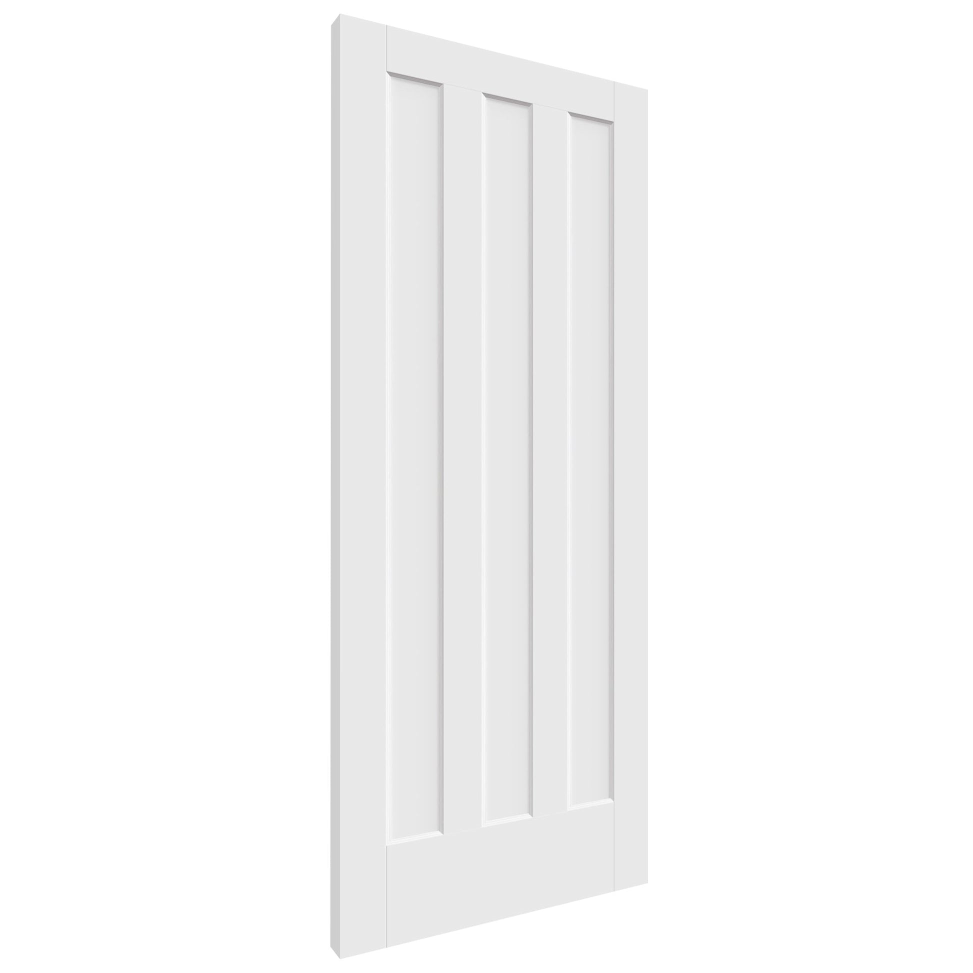 White Internal Primed Delfino 3 Panel Vertical KF Door (121738)
