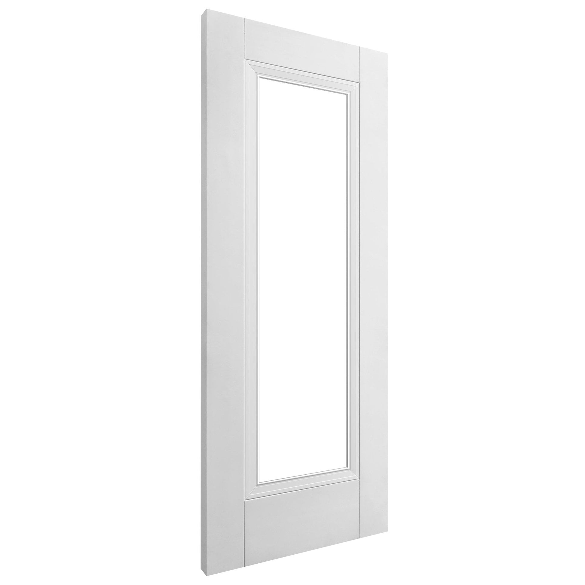 White Internal Primed Elegance Lancaster 1 Light Clear Glass Door (78843)