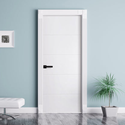 B-Grade White Internal Moulded Lifestyle Horizontal 5 Panel Door (123948)