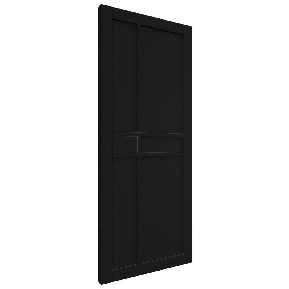 Jet Black Internal Fully Finished 6 Panel Industrial Studio Door (124150)