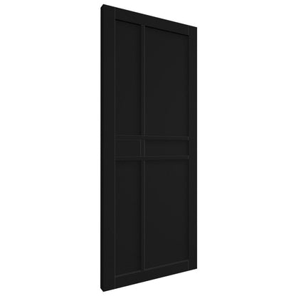 Jet Black Internal Fully Finished 6 Panel Industrial Studio Door (124150)