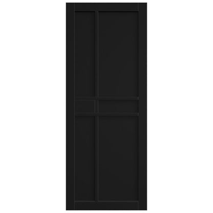 Jet Black Internal Fully Finished 6 Panel Industrial Studio Door (124150)