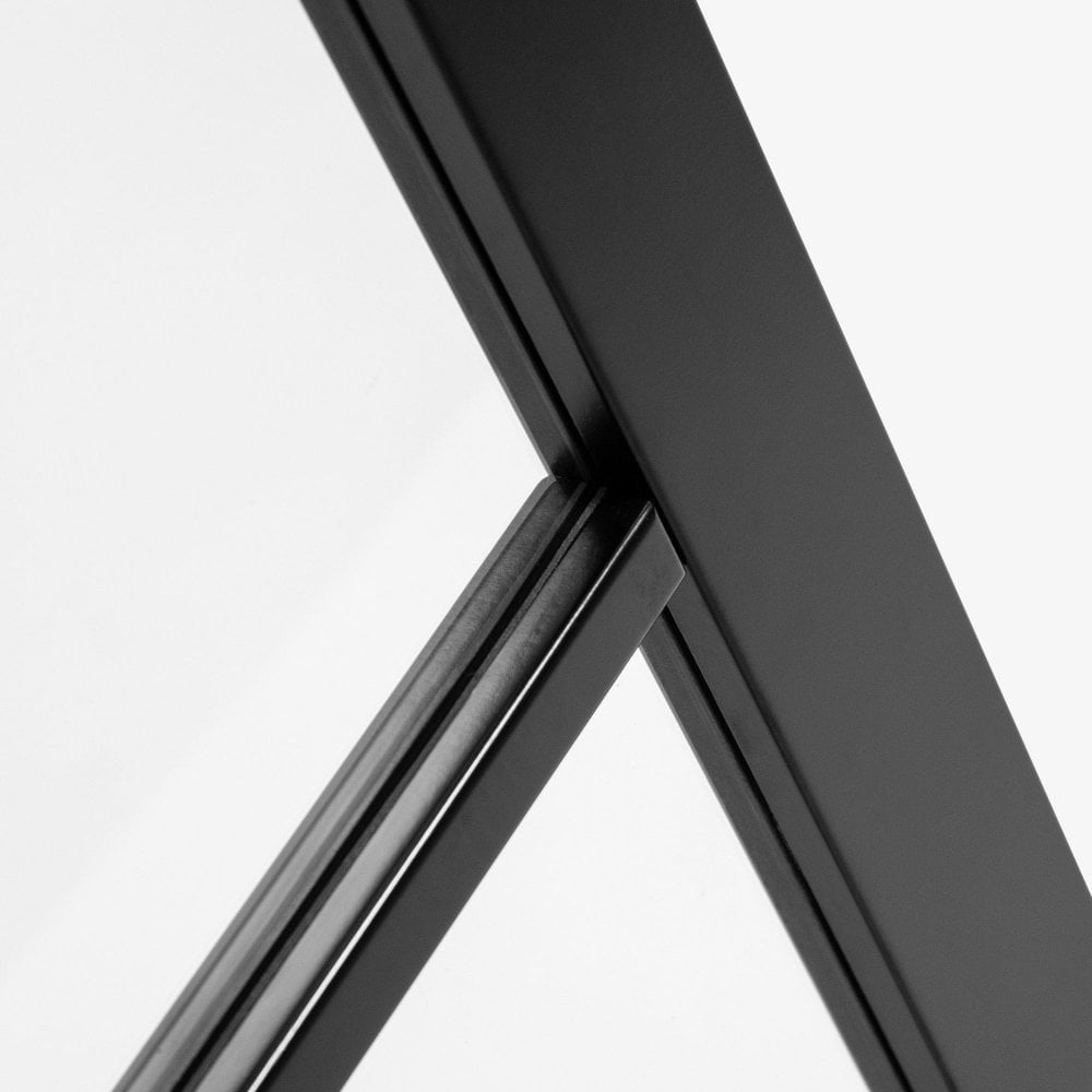 Jet Black Internal Fully Finished 8 Light Clear Glass Industrial Studio Door (124164)