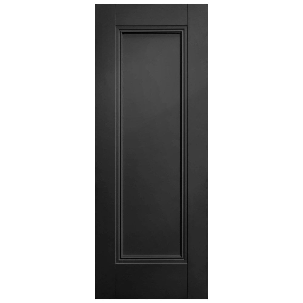 Jet Black Internal Fully Finished 1 Panel Elegance Lancaster Door (124170)