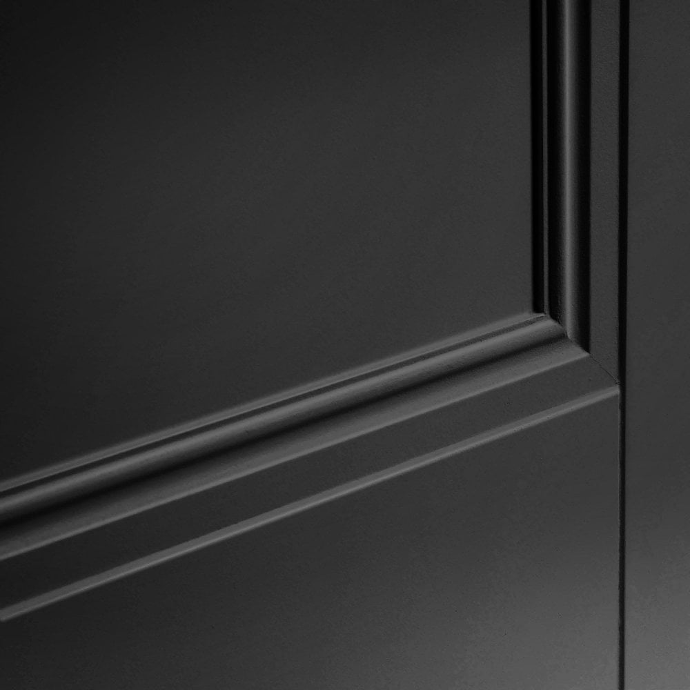 Jet Black Internal Fully Finished 1 Panel Elegance Lancaster Door (124170)