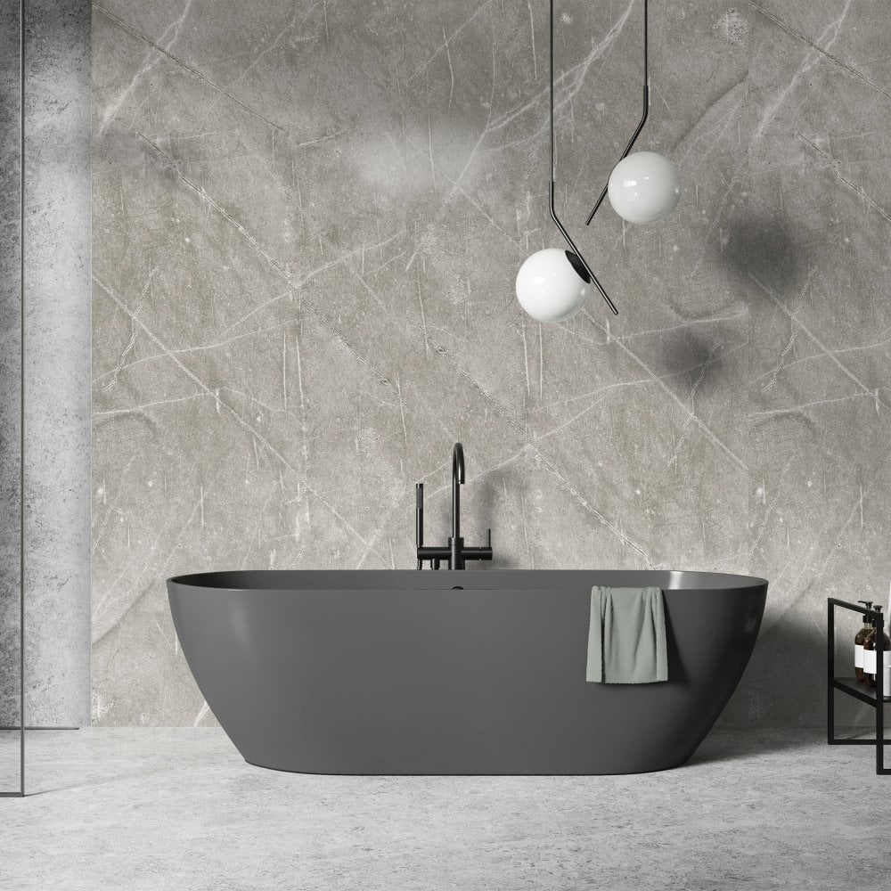 Altlantic Marble Grey - 2650 x 1230mm Waterproof Wall Panelling (124181)