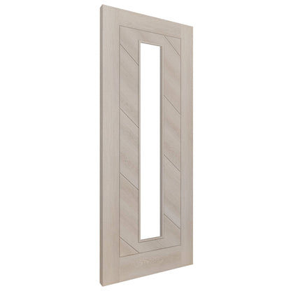 Ivory Fully Finished Internal Endure Laminate Stockholm Clear Glass Door (122008)