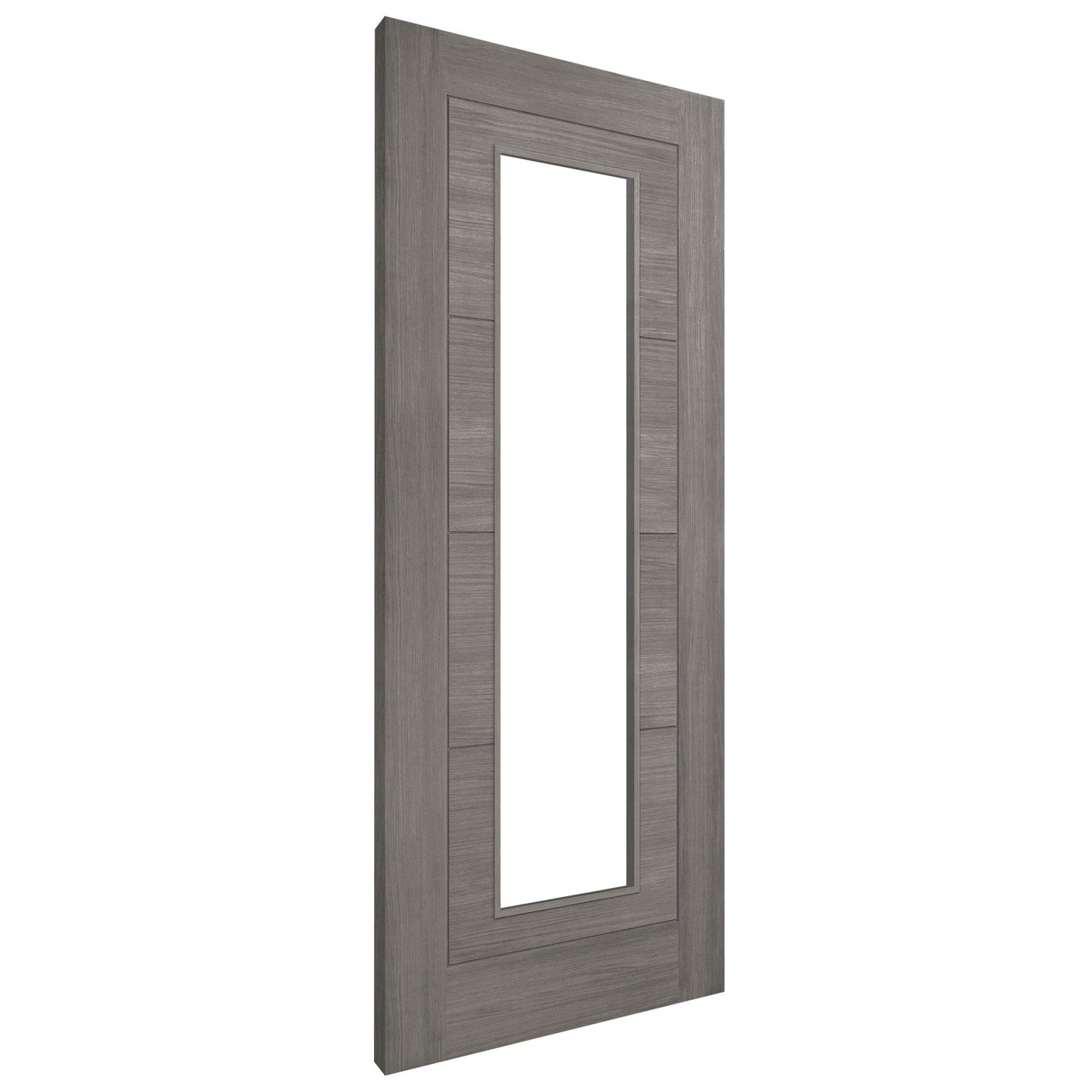 Light Grey Fully Finished Internal Endure Laminate Ladder Clear Glass Door (121999)