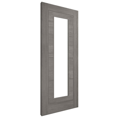 Light Grey Fully Finished Internal Endure Laminate Ladder Clear Glass Door (121999)