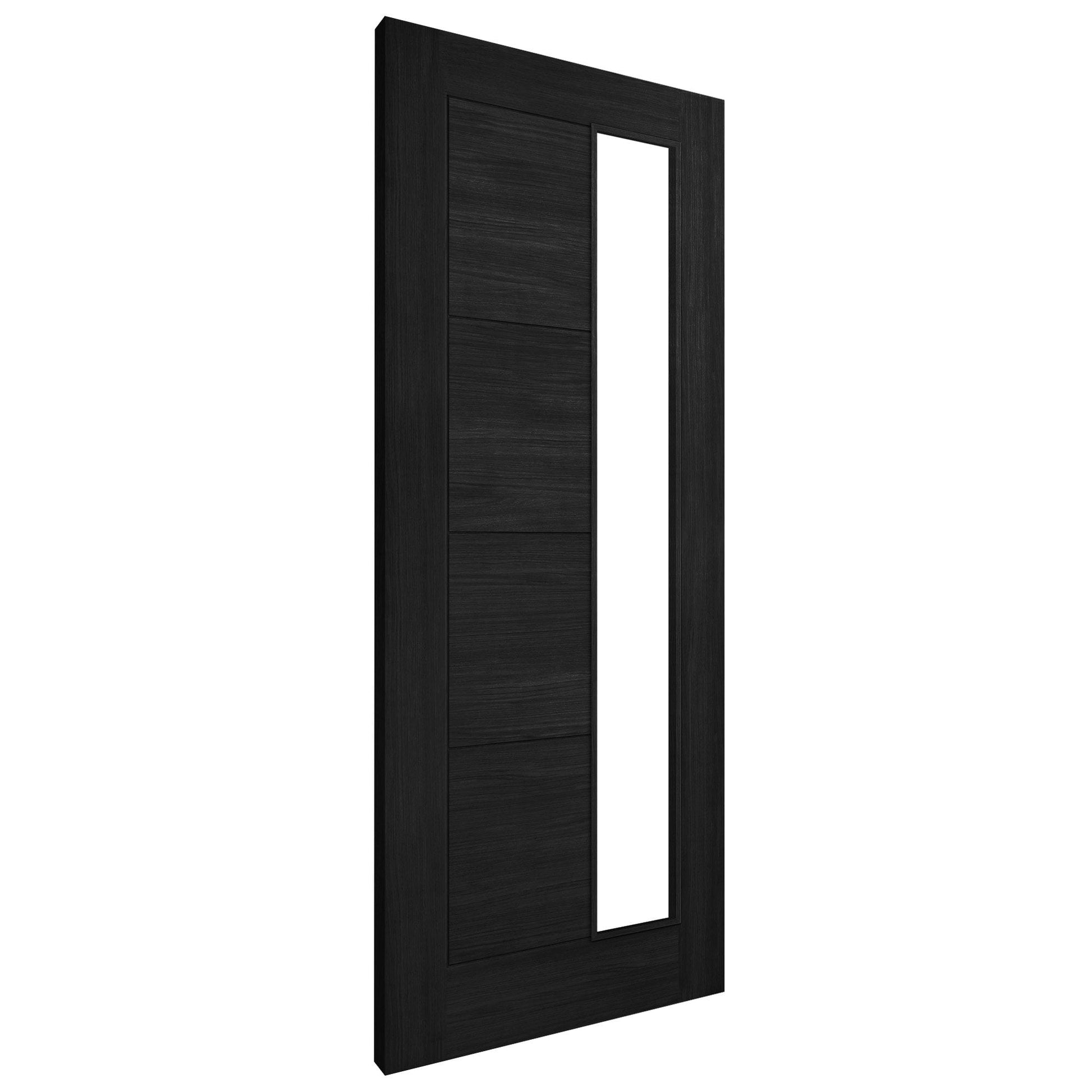 Black Fully Internal Finished Endure Laminate Ladder Clear Glass Door (122002)