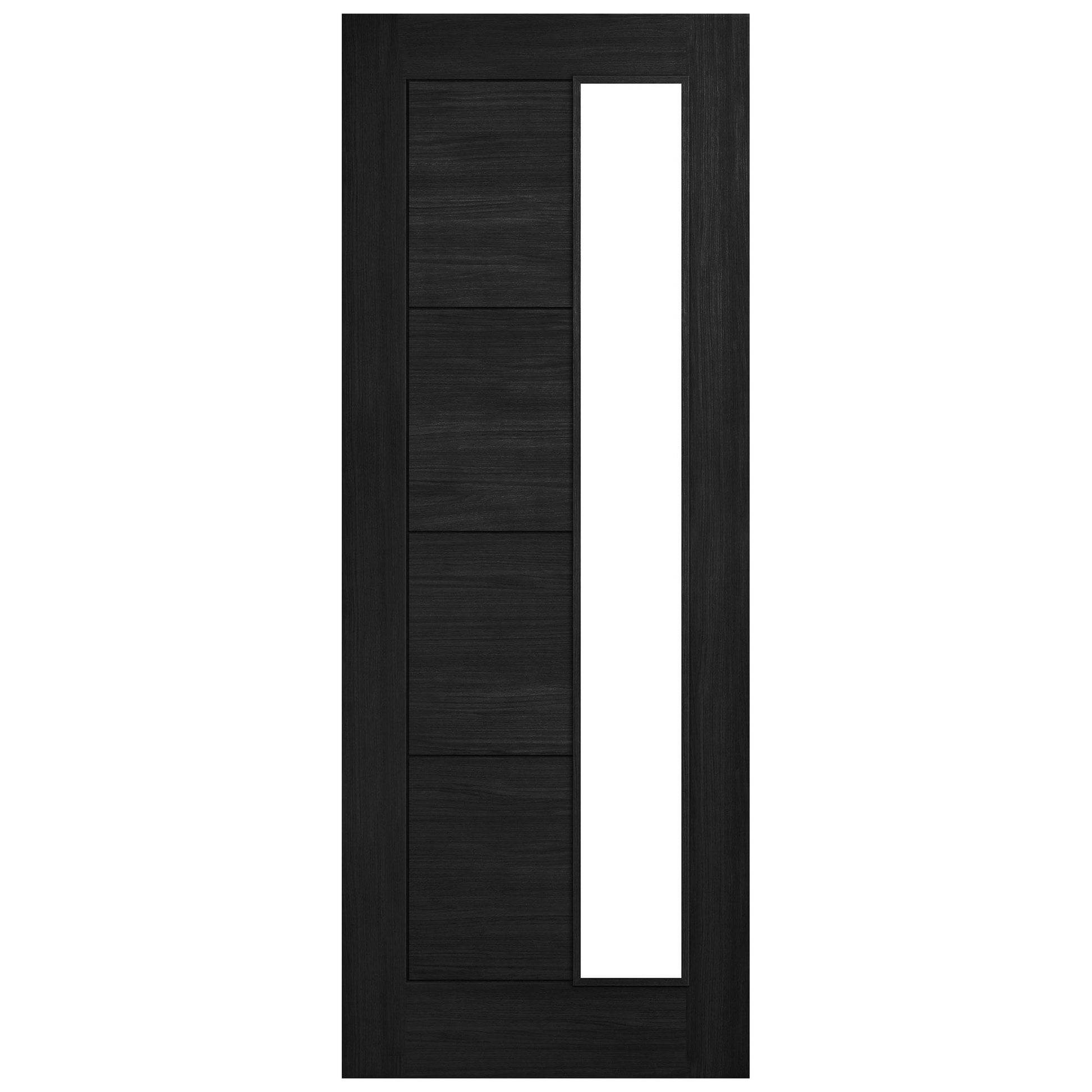 Black Fully Internal Finished Endure Laminate Ladder Clear Glass Door (122002)
