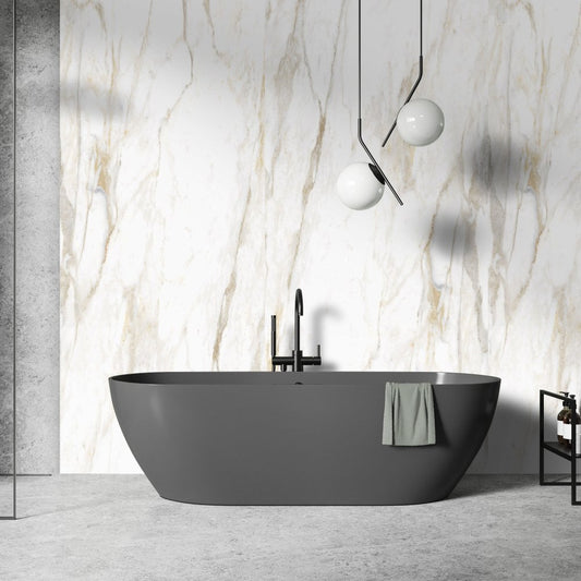 Calacatta Amber - 2650 x 1230mm Waterproof Wall Panelling (124197)