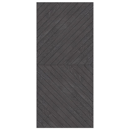Ash Grey Internal Fully Finished Chevron Barn Door (124136)