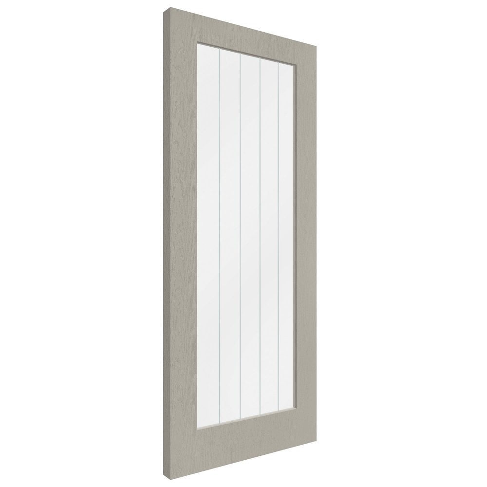 B-Grade Internal Grey Fully Finished Farley 1L Obscure Lined Clear Glass Door (124284)