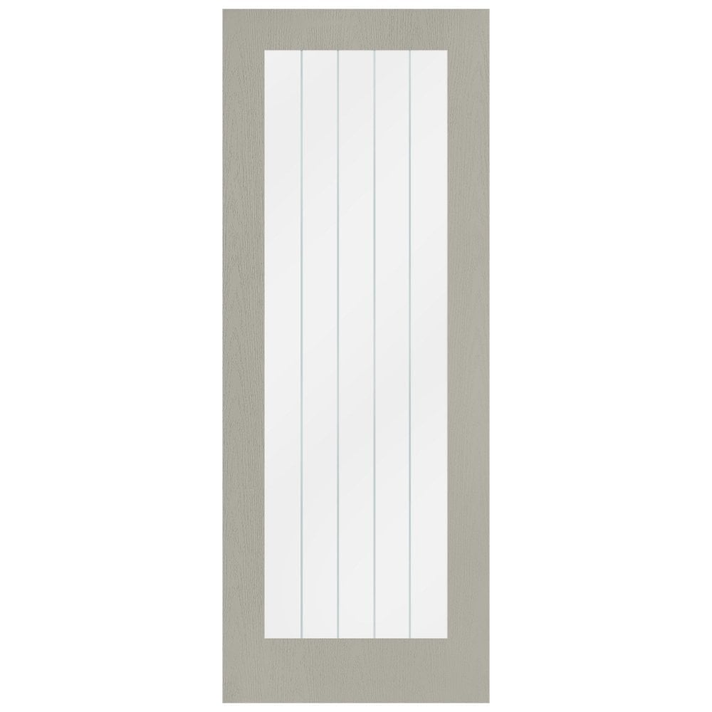 B-Grade Internal Grey Fully Finished Farley 1L Obscure Lined Clear Glass Door (124284)