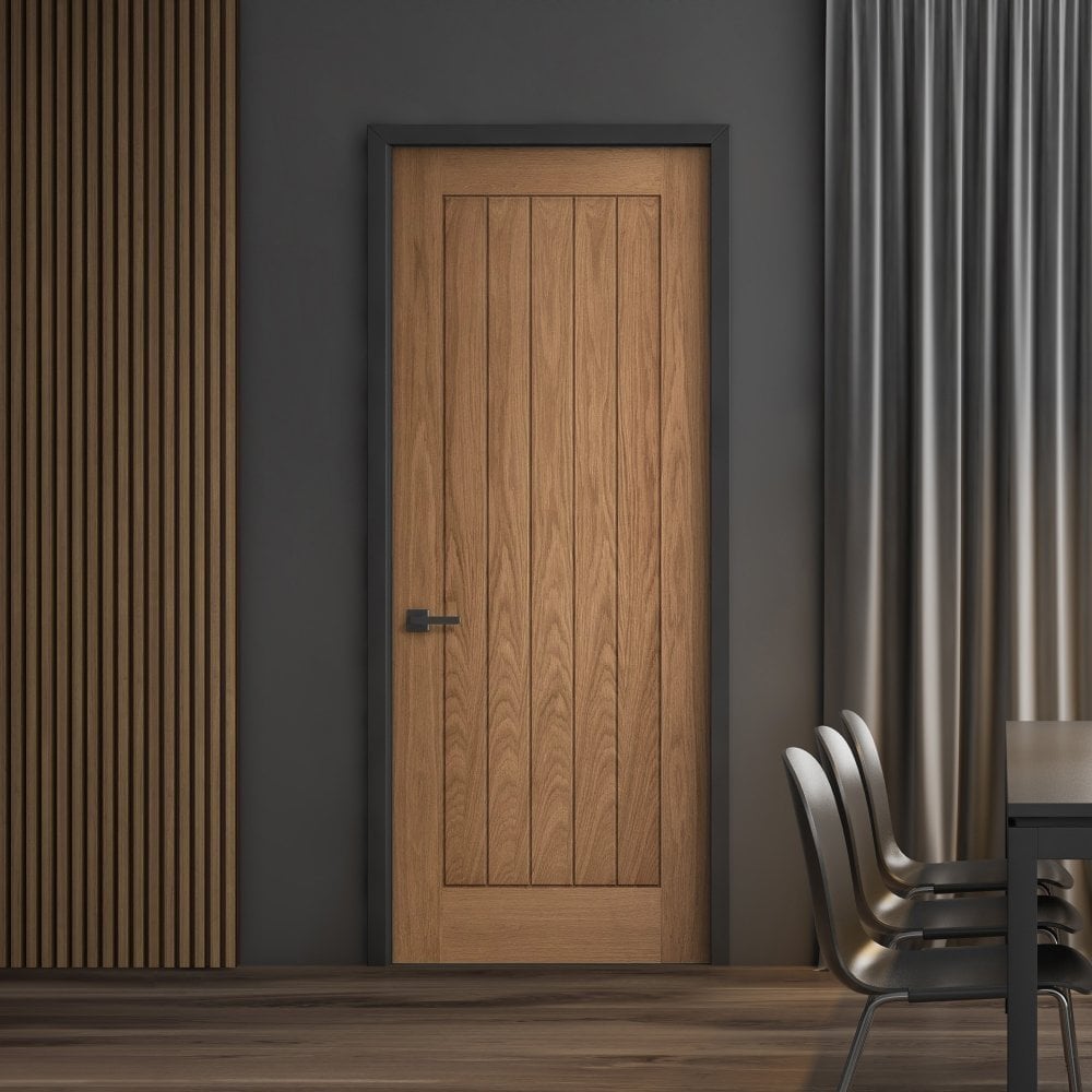 B-Grade Internal Oak Unfinished 5P Cheshire Door (124285)