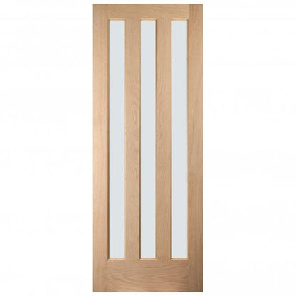 White Oak Internal Unfinished 3 Light Obscure Glass Aston Door (121768)