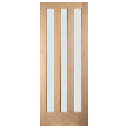 White Oak Internal Unfinished 3 Light Obscure Glass Aston Door (121768)