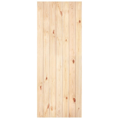 Scandinavian Pine Internal Unfinished Grange V Groove 3 Ledge Solid Made-to-Measure Door (124320)