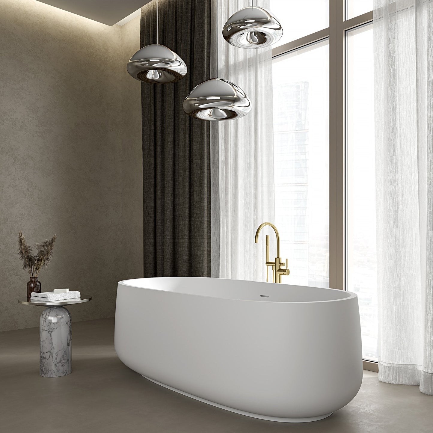 Nimbus Freestanding Stone Bath 1600mm