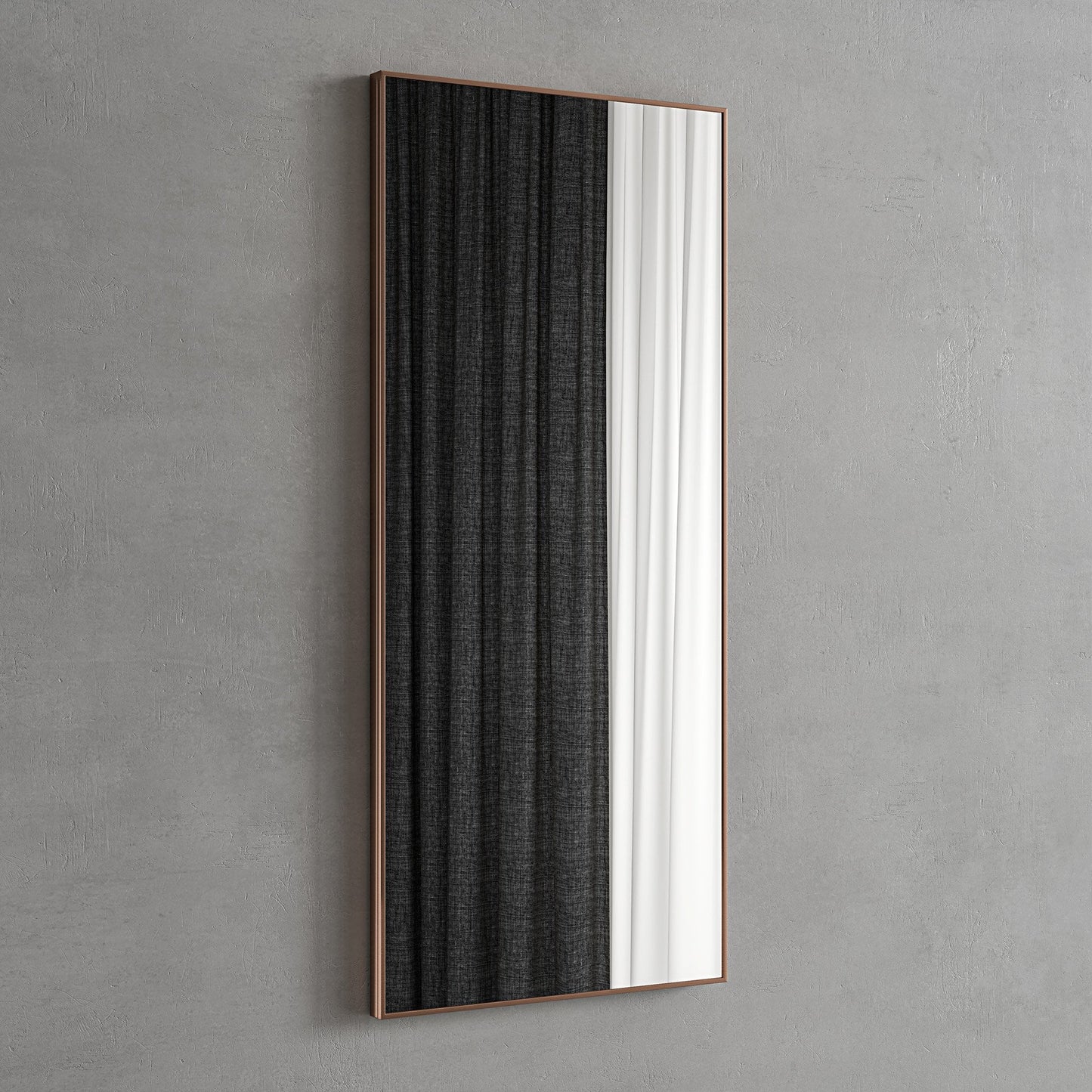 Tyros Brushed Rose Gold Mirror 400mm