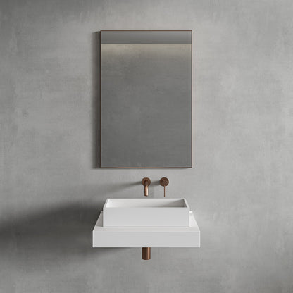 Tyros Brushed Rose Gold Mirror 600mm
