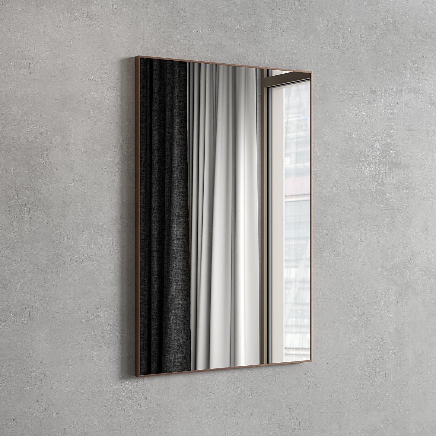 Tyros Brushed Rose Gold Mirror 600mm
