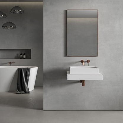 Tyros Brushed Rose Gold Mirror 600mm