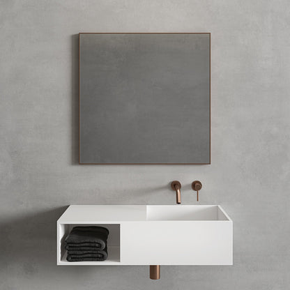 Tyros Brushed Rose Gold Mirror 700mm