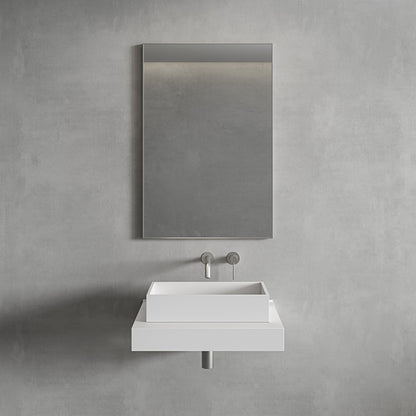 Tyros Brushed Stainless Mirror 600mm