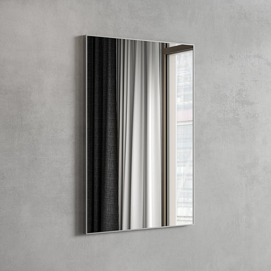 Tyros Brushed Stainless Mirror 600mm