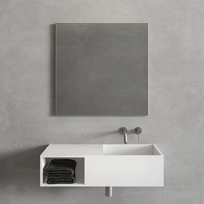 Tyros Brushed Stainless Mirror 700mm