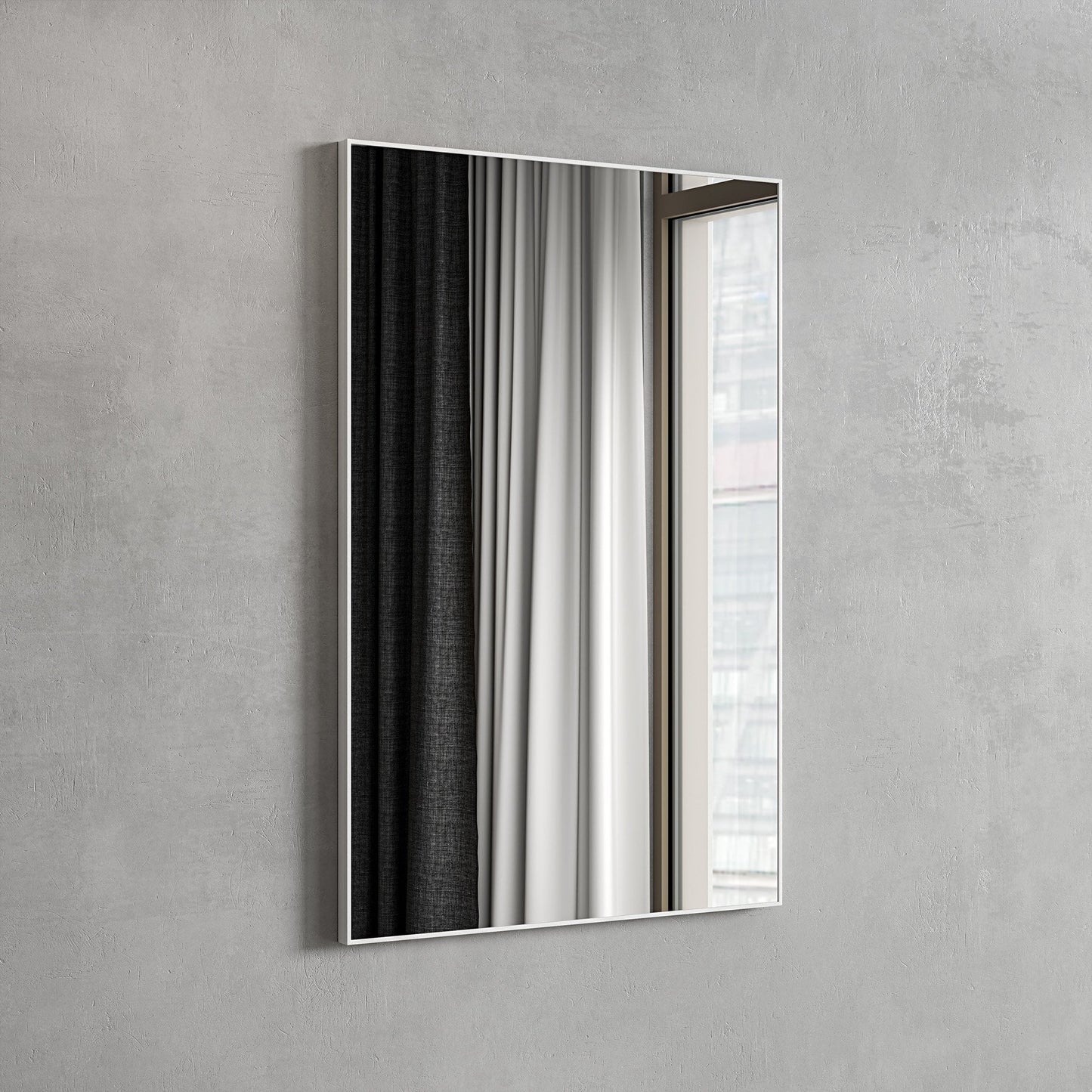 Tyros Matt White Mirror 600mm