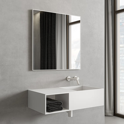 Tyros Matt White Mirror 700mm