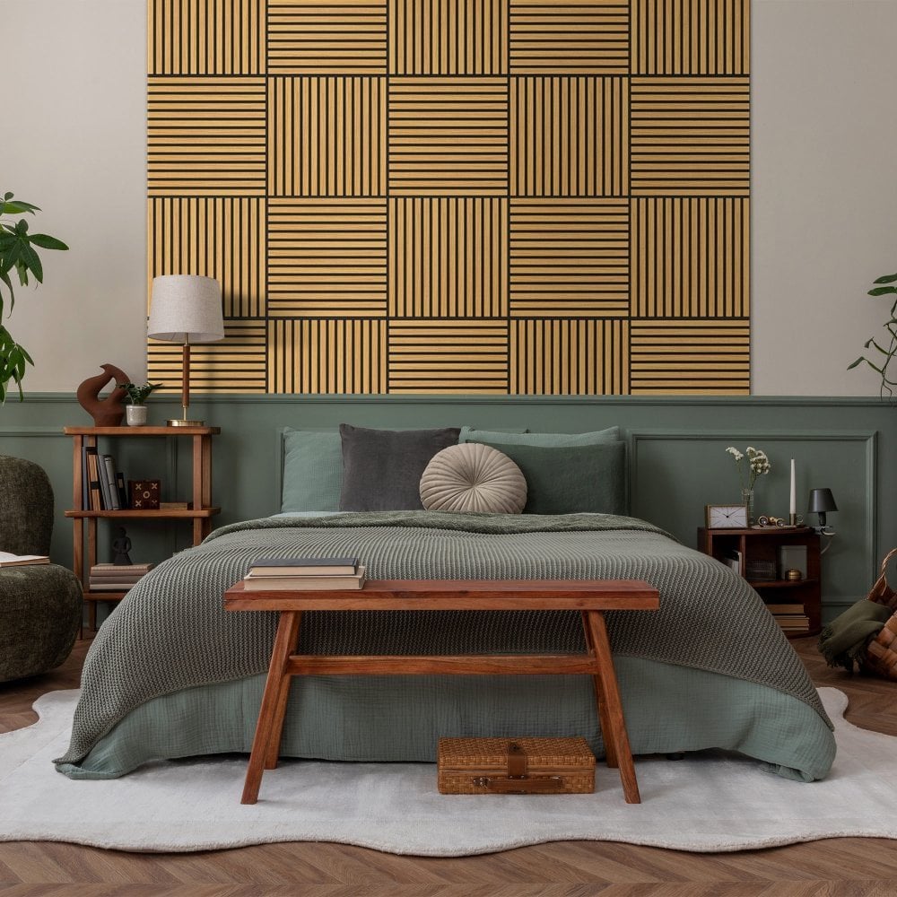 Golden Oak - Elevation Acoustic Wall Panelling Sample (SKU-342510)