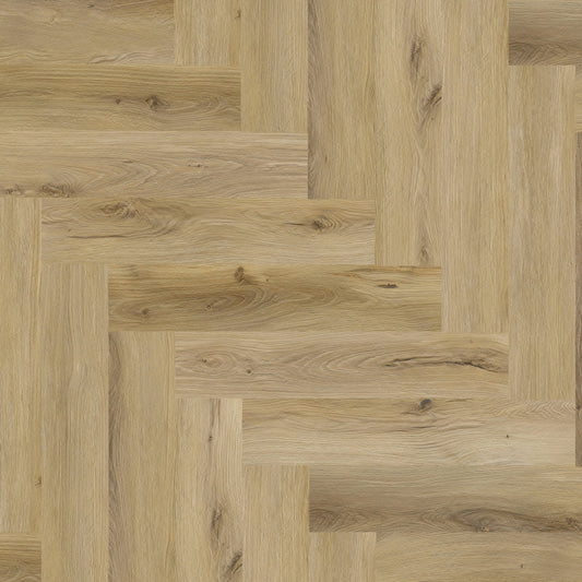 Leader-Tec | Langford Oak - Foundation Herringbone SPC 5mm Rigid Core Vinyl Sample - EWH-3971-HB (SKU-345241)