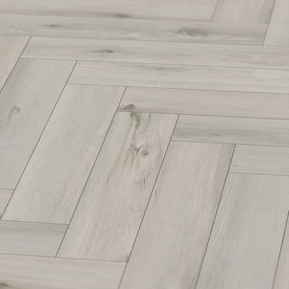 Merritt Oak - Foundation Herringbone LVT 5mm Anti-Microbial UV Coated Rigid Core Vinyl Flooring (123006)