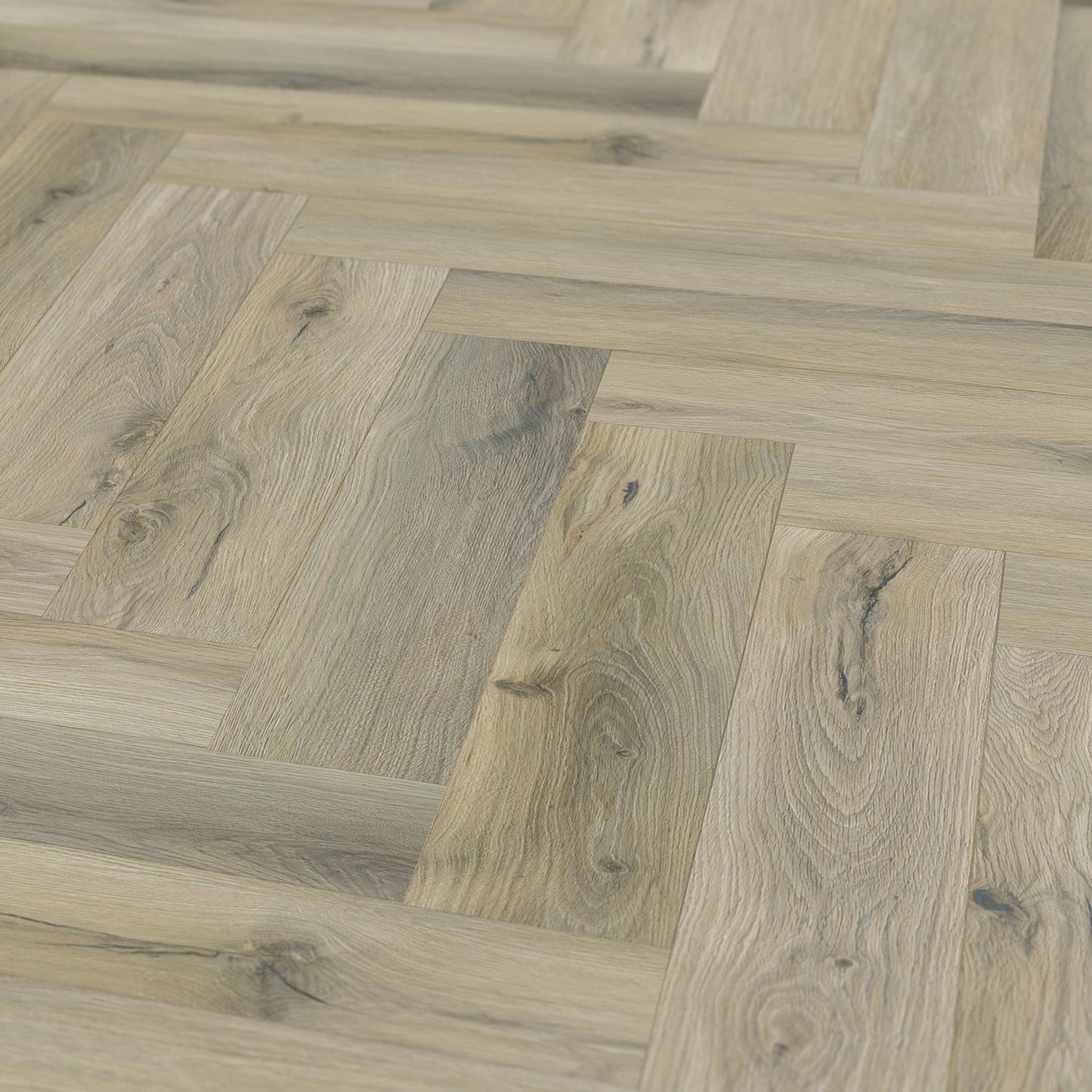 Leader-Tec | Mission Oak - Foundation Herringbone SPC 5mm Rigid Core Vinyl Sample - EWH-3973-HB (SKU-345242)