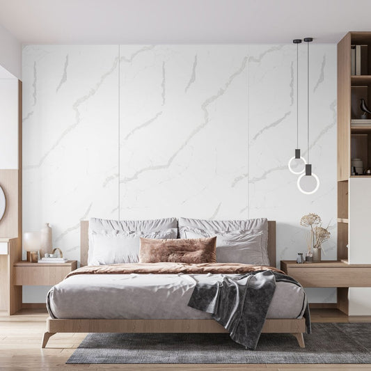 Statuario Bianco - 2650 x 1230mm Waterproof Wall Panelling (124350)