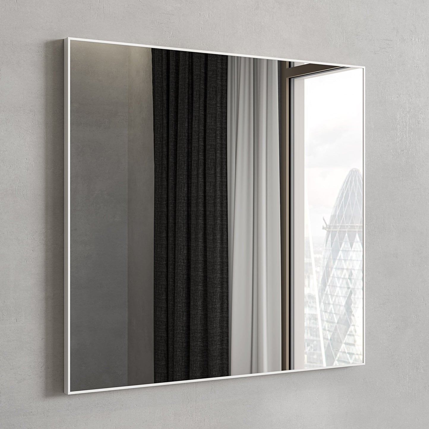 Tyros Matt White Mirror 800mm