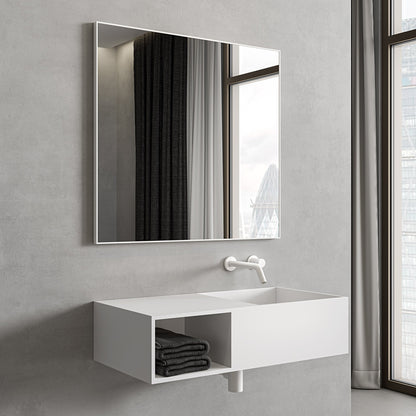 Tyros Matt White Mirror 800mm