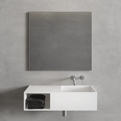 Tyros Brushed Stainless Mirror 800mm