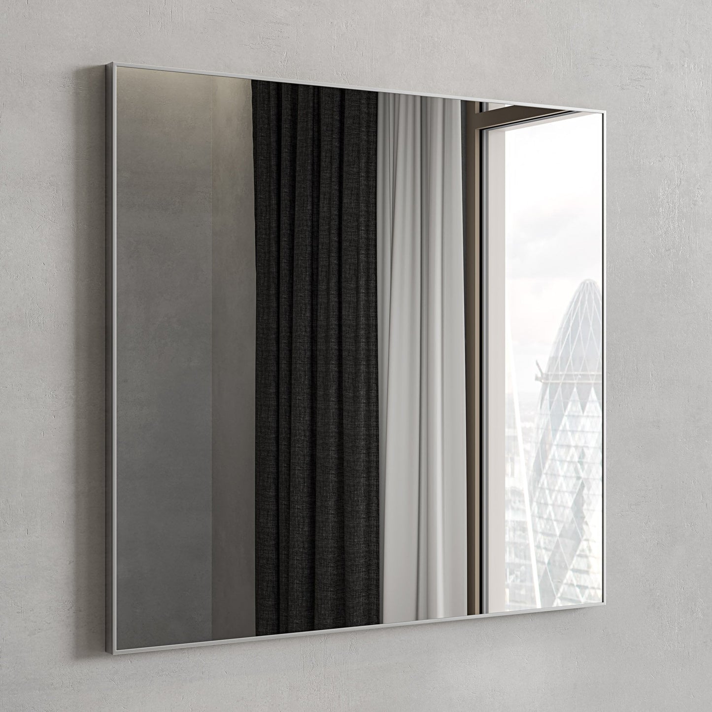 Tyros Brushed Stainless Mirror 800mm