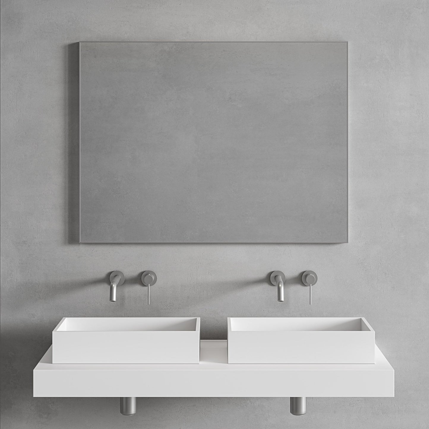 Tyros Brushed Stainless Mirror 1000mm