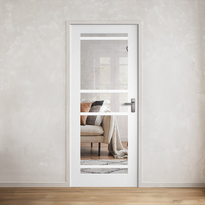 White Internal Primed Moda 1 Panel Door With Loose Glazing Bars (121743)