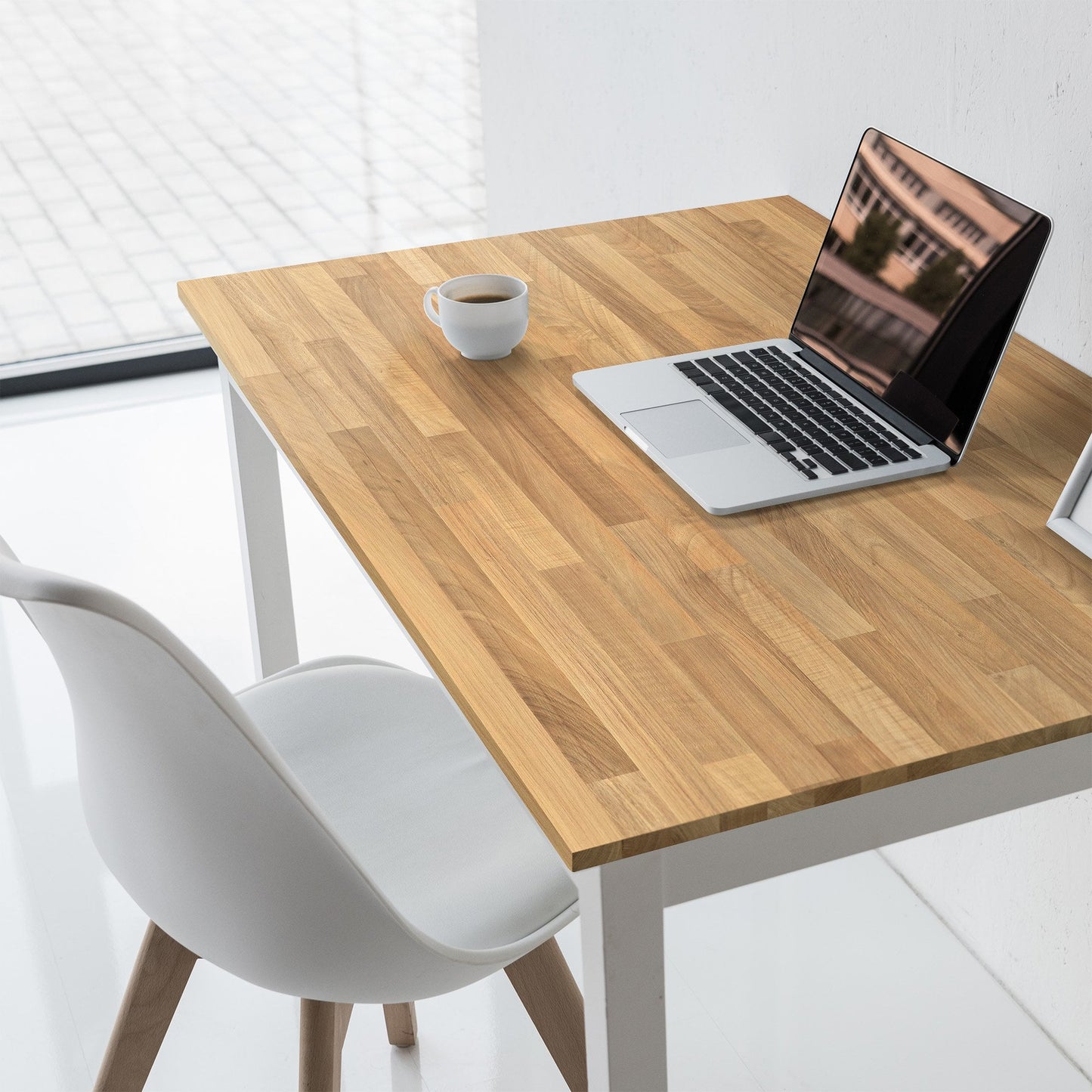 18mm Solid Finger-Jointed European Oak Furniture Board (1.2m), Euro Oak